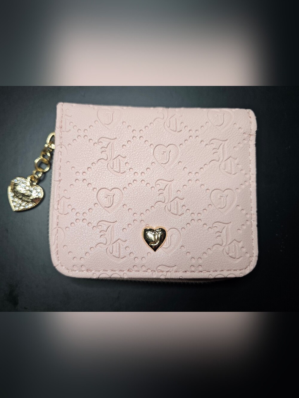 Juicy Couture "Pink Diamond" small zip-around wallet